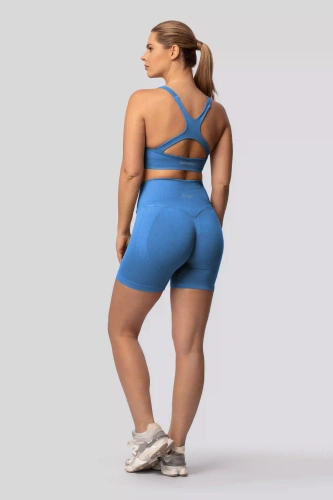 Spaio PUSH-UP PRO modelujúce bezšvové šortky fitness vysoký pás ice blue