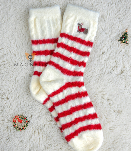 Magnetis dámske ponožky YN5034 jazvečík-bavlna, slávnostné s ozdobnou výšivkou