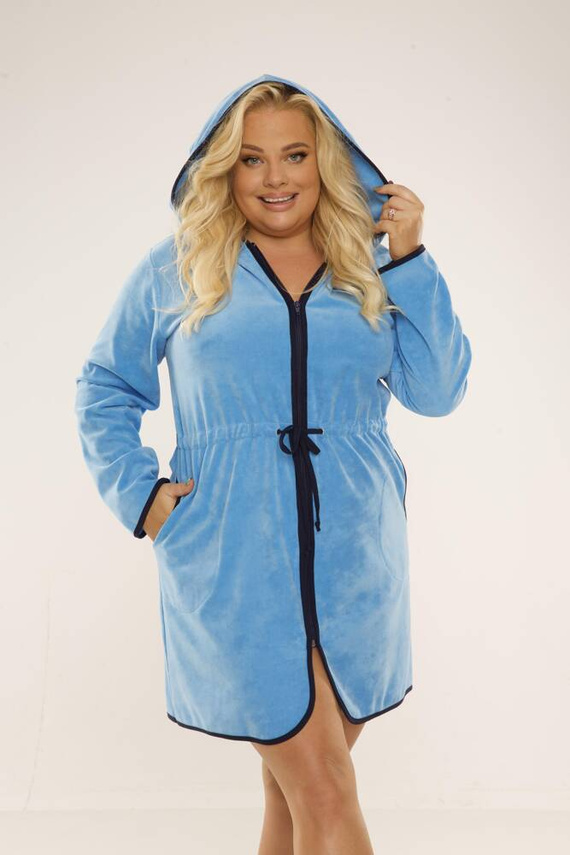 313 Desiree Dámsky župan De Lafense - svetlomodrý