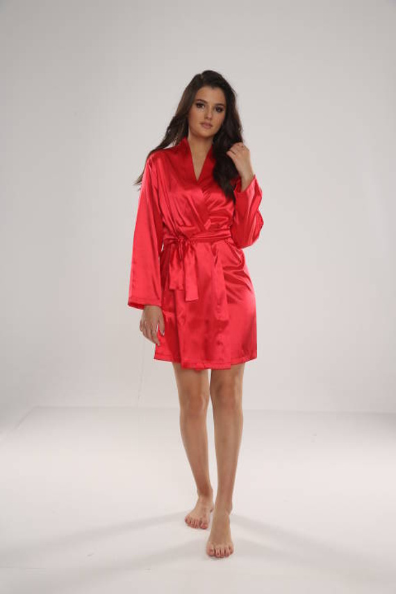 797 Klasický dámsky župan Forex - červený