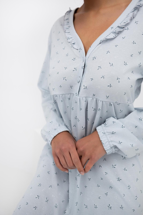 Lucille Dámska košeľa Sensis holubica - bavlnená nočná košeľa s volánom