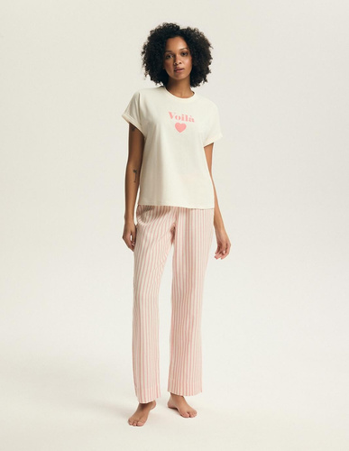 Dámske pyžamo Henderson Darlan 43707 – bavlna, dlhé nohavice, potlač