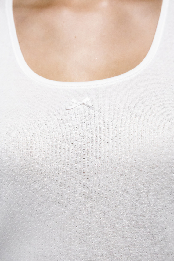 Debi Dámske tričko so širokými ramienkami Italian Fashion - biele