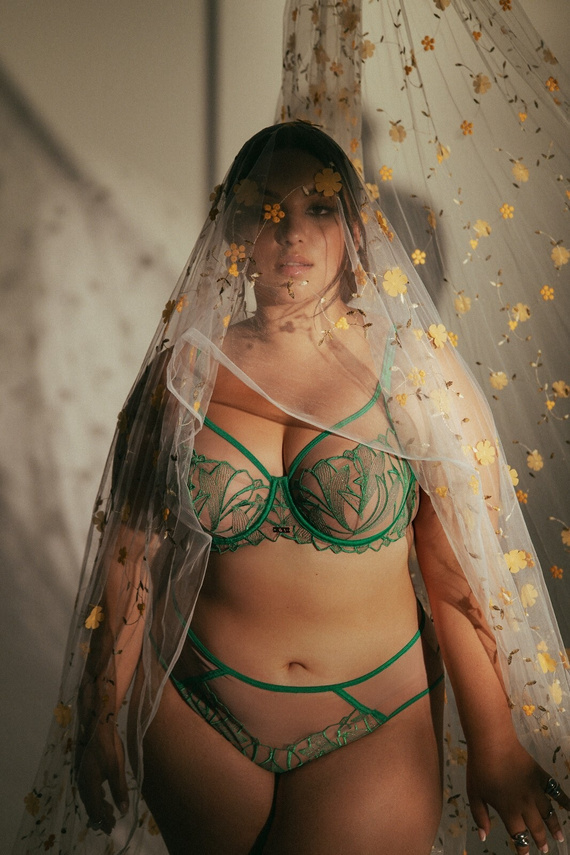 2161 AVA Maxi mäkká zelená podprsenka - veľká veľkosť, mäkká, s kosticami