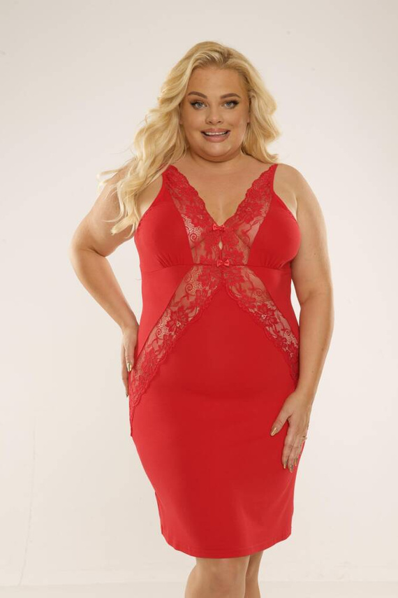 879 Nočná košeľa Agnes Forex - červená