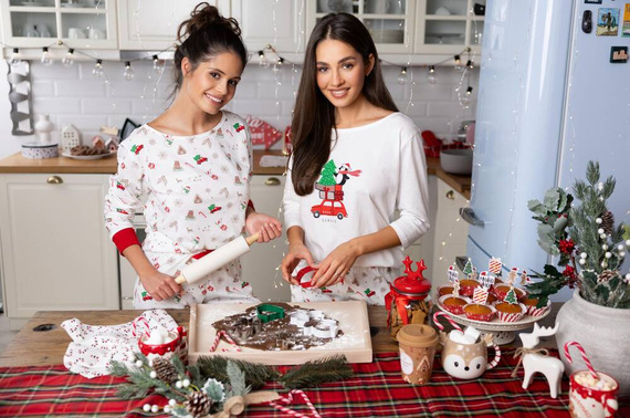 Dámske pyžamo Lillian Sensis -ecru