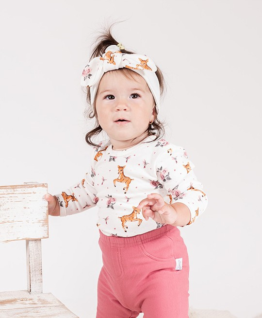 216095 Lala - Nicol detské body, bavlna, dlhý rukáv, jelenia koža