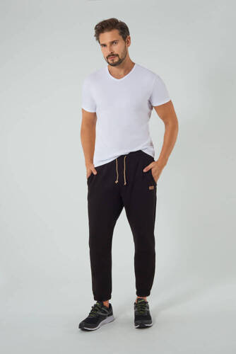 Leader Pánske dlhé tepláky Italian Fashion - čierne