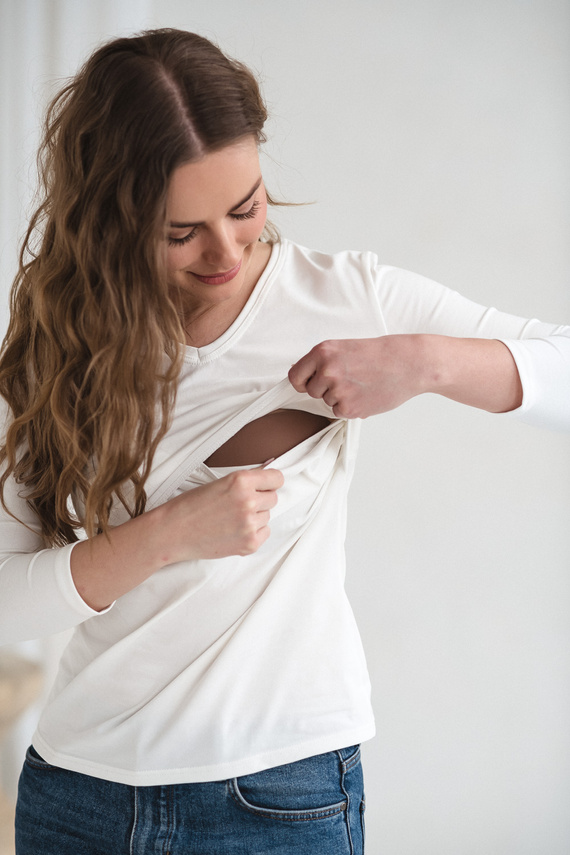 Milk&Love Milk Shirt tehotenská a dojčiaca blúzka 7/8 rukáv