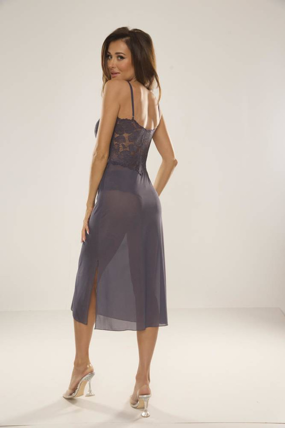 469 Nočná košeľa bez ramienok Alison Forex - sivá