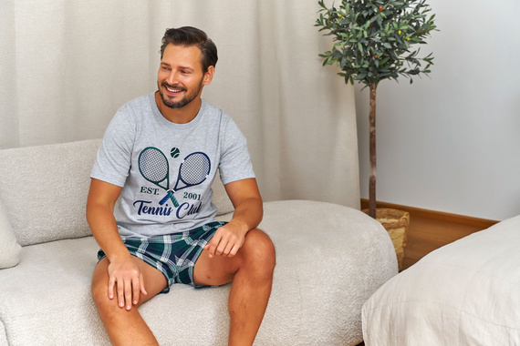 Pánske pyžamo Doctor Nap 7401 Tennis 95% bavlna