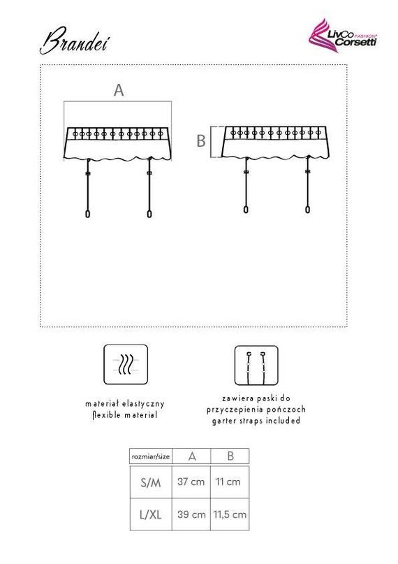 Brandei LC 90522-1 LivCo Corsetti Módny podväzkový pás