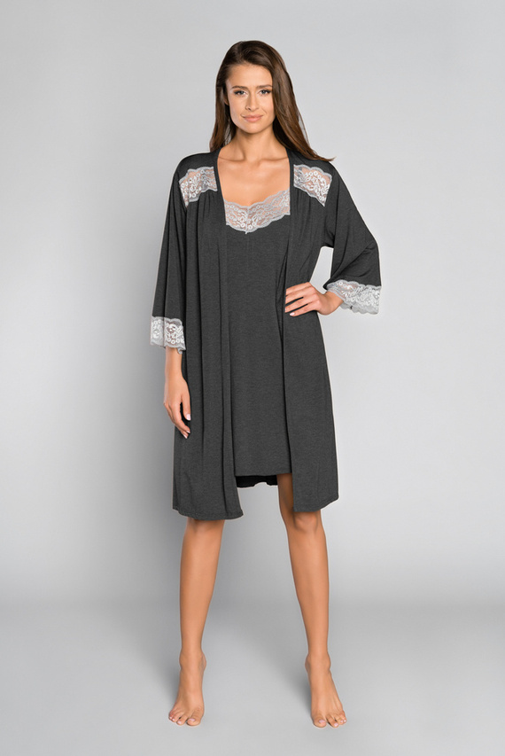 Sonata Dámsky župan Italian Fashion dark melange