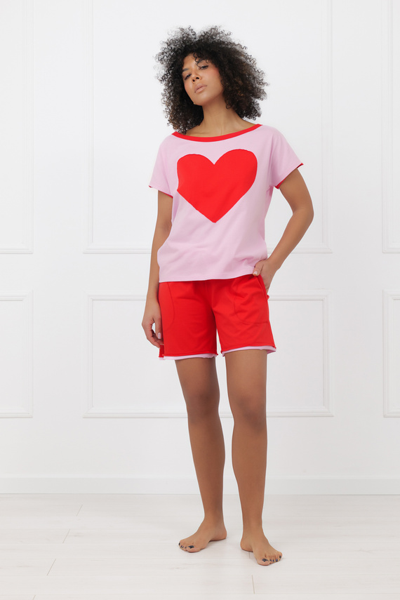 Dámske pyžamo Sabrina Italian Fashion 100% bavlna – krátky rukáv, šortky