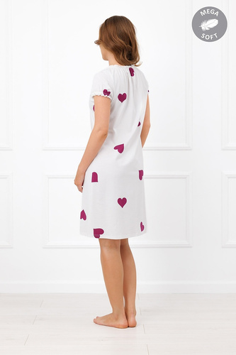 Italian Fashion Soul košeľa na dojčenie Mega Soft ecru srdcia krátky rukáv