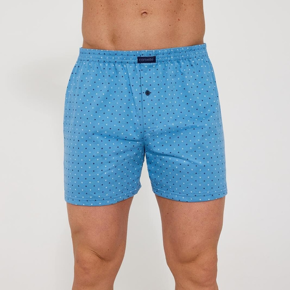 Cornette Comfort 002/343 – modré pánske bavlnené boxerky 100 %