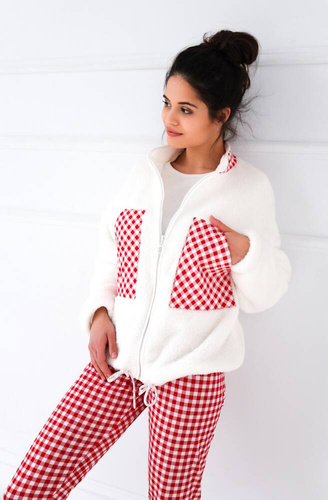 Perfektná blúzka pre ženy Sensis - krémovo-červená