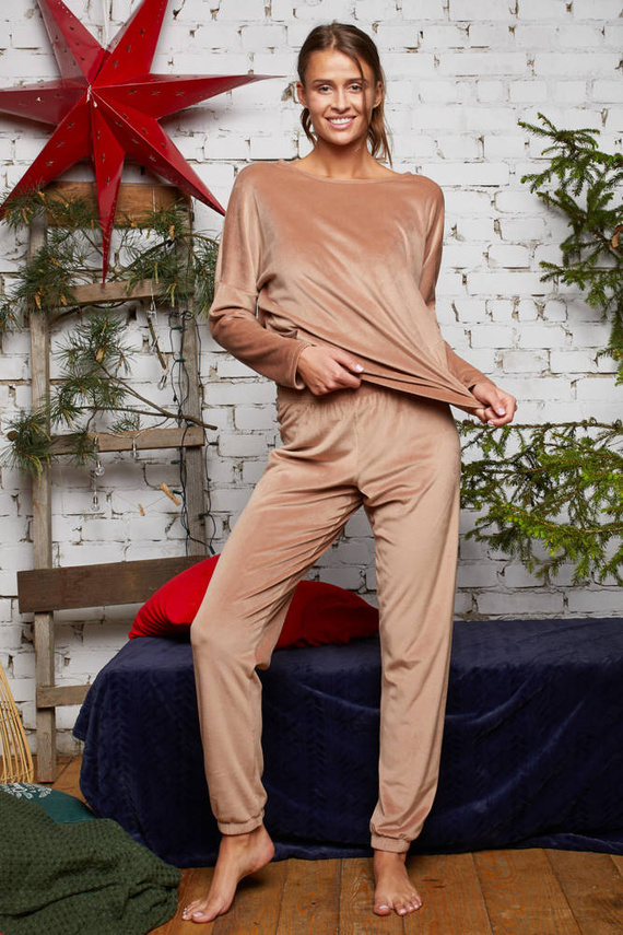 Dámska dlhá súprava Juga. rukáv, dĺžka. nohavice Italian Fashion - béžové