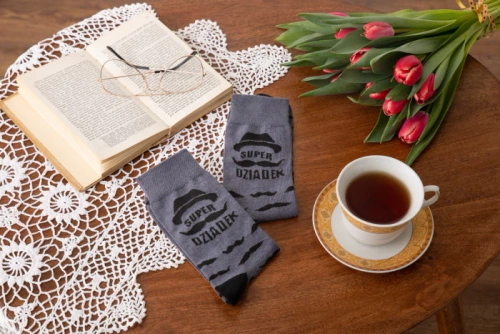 M40D Super Grandpa Dlhé ponožky Italian Fashion - graphite