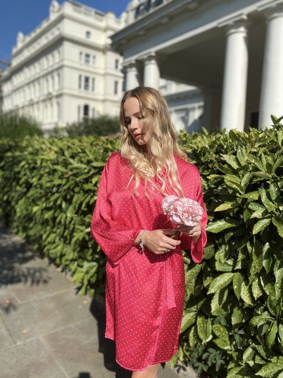 370 Laurine Forex dámsky župan - malinový