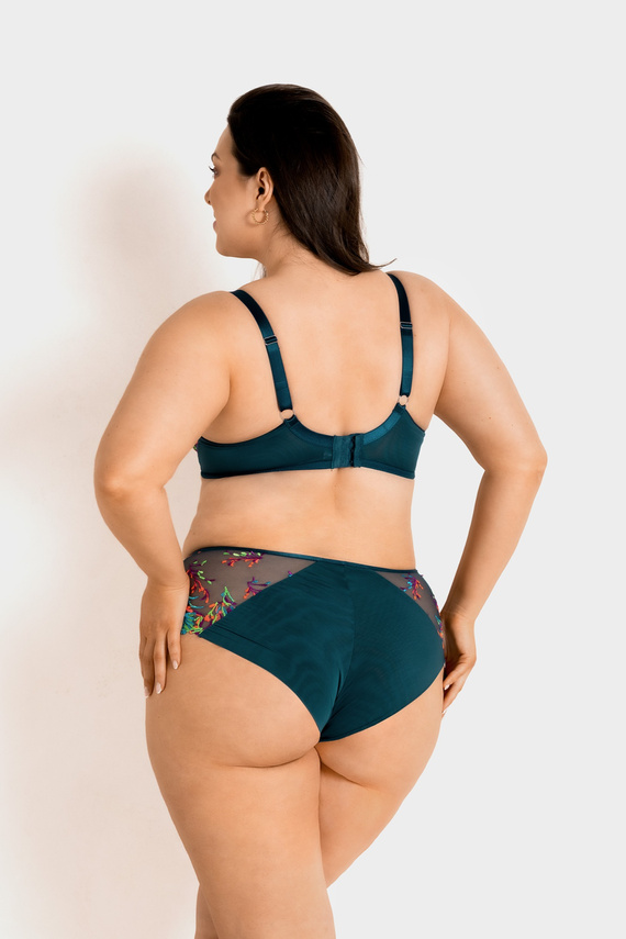 19233 Illusion Soft Mediolano - mäkká podprsenka s farebnou výšivkou, priehľadná sieťovina