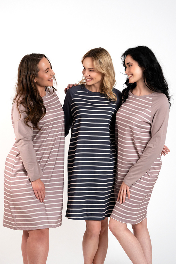 Nočná košeľa Oda Italian Fashion - cappuccino print