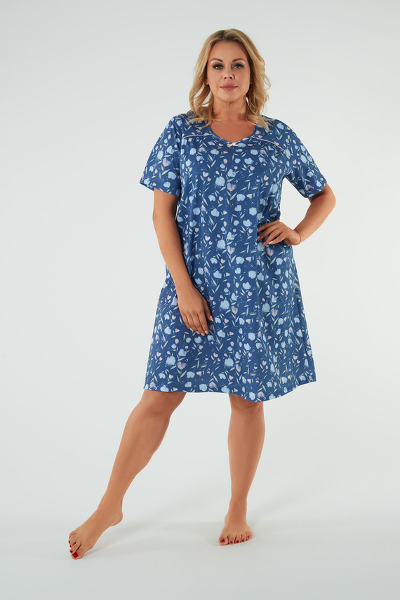 Nočná košeľa Agalia, krátky rukáv Talianska móda - potlač