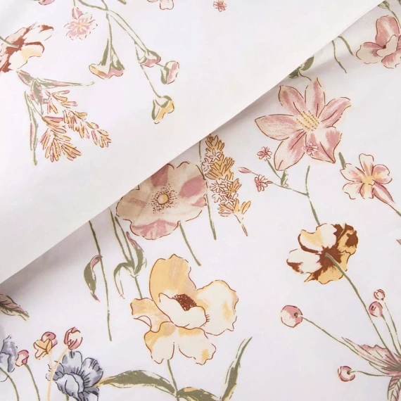 Saténové obliečky 1553/1 Satynlove 100% bavlna kvetinové + obliečky na vankúš 70x80