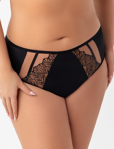 Gorsenia Vida K965 - Dámske nohavičky s vysokým pásom, zdobené, modelovanie, mikrovlákno + výšivka