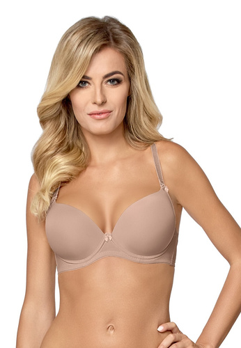 Push-up podprsenka Ida Mocca Mefemi by Nipplex - tvarovacia, so silikónovou výplňou, hladké mikrovlákno, odnímateľné ramienka, ideálna pre akýkoľvek outfit