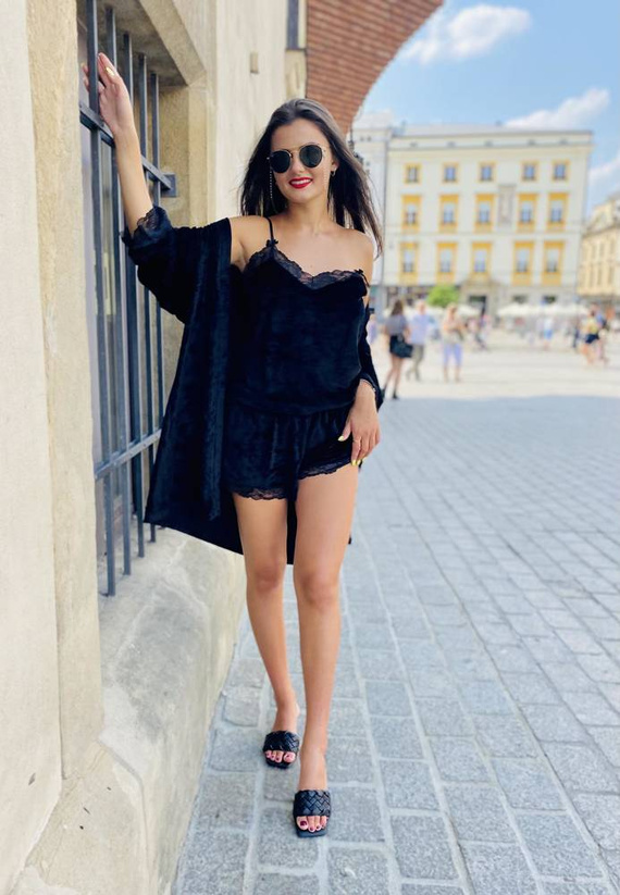 613 Milagros Dámske pyžamo Forex - čierne