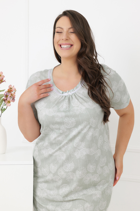 Dámska nočná košeľa Eleni Italian Fashion 100% bavlna, krátky rukáv