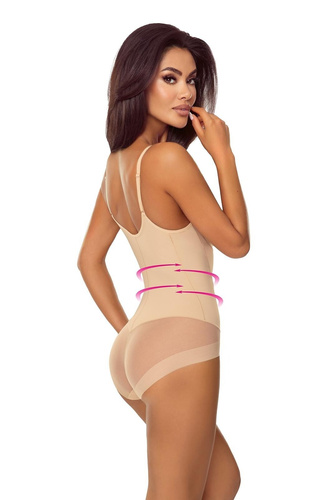 Body 7006 Ofelia Lapinee béžové zoštíhľujúce body pod prsia tvarujúce postavu