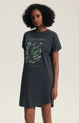 43687 Danna Dámske tričko Henderson šedé - bavlna, krátky rukáv, potlač