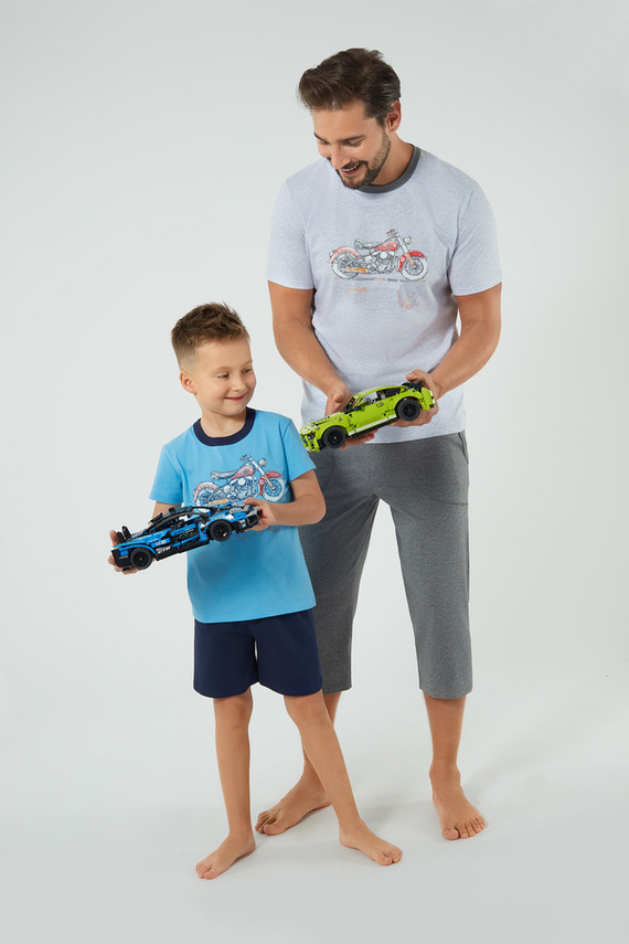 Junak Pánske nohavice s krátkym rukávom a 3/4 nohavicami Talianska móda - j.mélange/r.melange