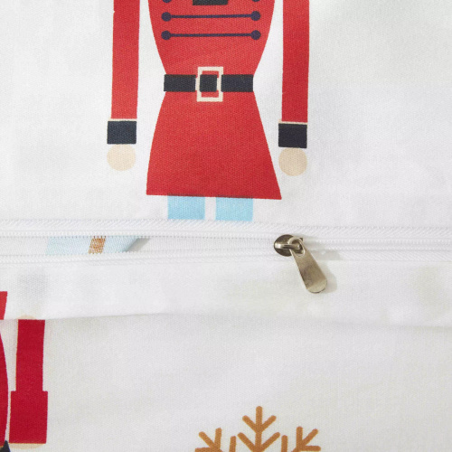 Xmass Vianočné bavlnené saténové posteľné prádlo Spod Igły i Nitki Luskáčik na orechy - elegantný a mäkký