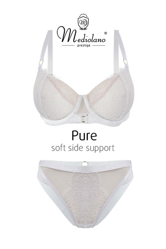 Mediolano Pure Soft Side Support 19260 biely soft podprsenka s čipkou
