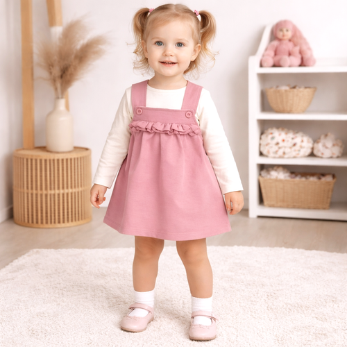 Dojčenské šaty Nini Little Mouse 95% organická bavlna Poľsko