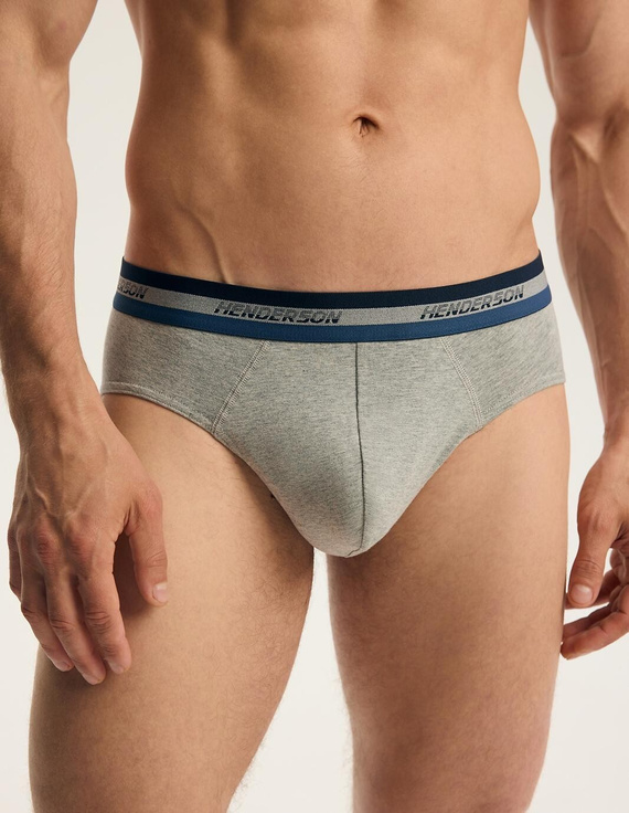 Slipy pánske Henderson Far 45787 2-pak bavlnené sivé a jeans