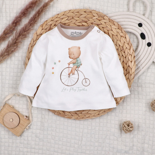 ABN-5589 Detská blúzka Circus by Nini - 100% organická bavlna, bezpečná pre pokožku, poľská výroba