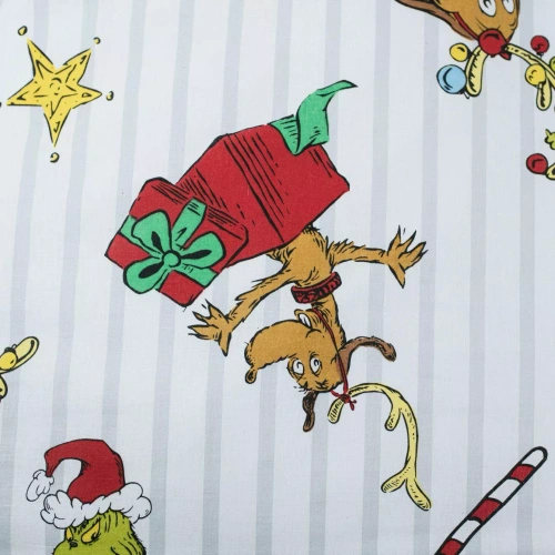 Bavlnené obliečky Grinch Grinchmas JF24 140x200 100% bavlna Grinch zámok