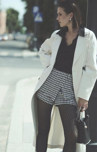 1233 Cherie Pančuchové nohavice Gabriella 60 den čierne - srdiečkový vzor, 3D