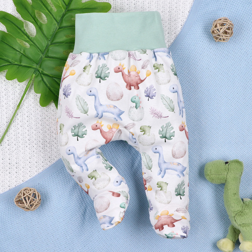 ABN-5572 Dino Explorer detské poltopánky Nini print | organická bavlna, pohodlný strih
