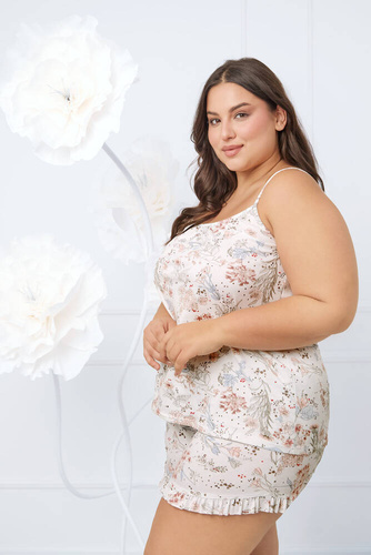 Solita Dámske pyžamo slim-fit, krátke nohavice Italian Fashion - potlač