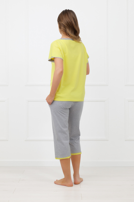 Dámske pyžamo Sabrina Italian Fashion 100% bavlna – krátky rukáv, nohavice 3/4