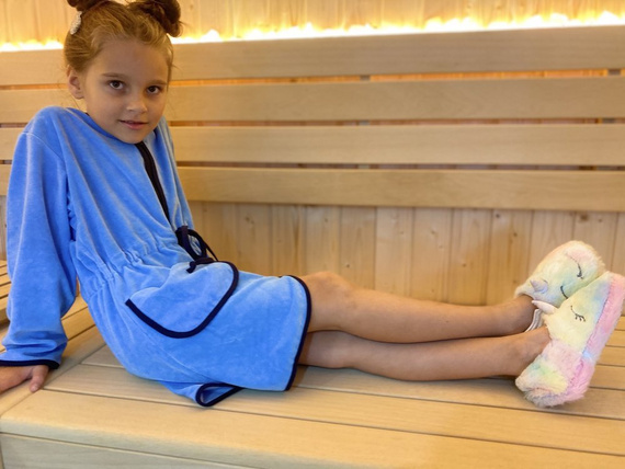 374 / 375 Detský župan Desiree - modrý