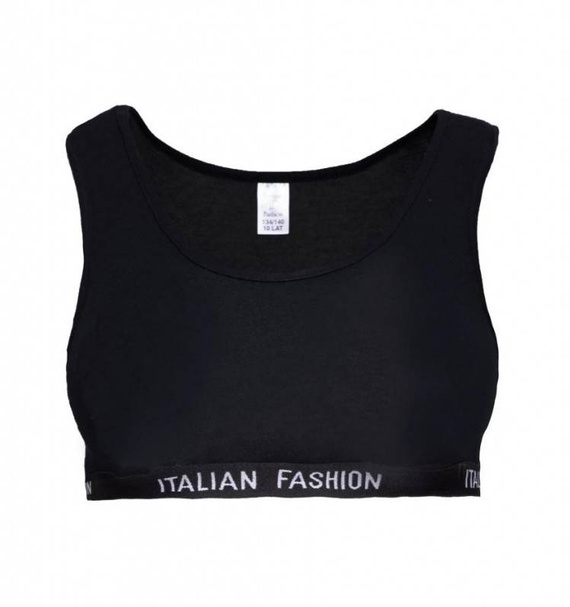 Nikola Dievčenská podprsenka so širokými ramienkami Italian Fashion - čierna