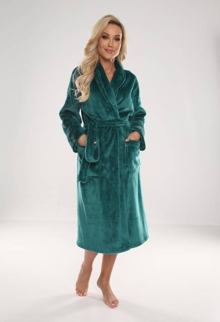 628 Abigail Dlhý dámsky župan Forex - zelený