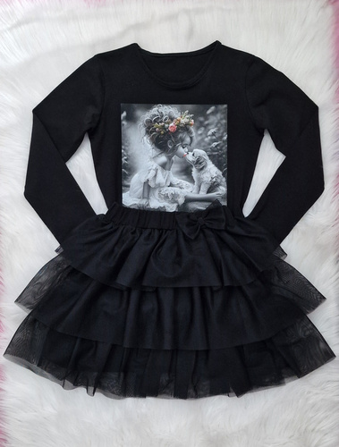 Kiss Detská blúzka Bambarillo black- jersey | Pohodlie a štýl