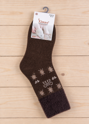 Xintao WiK 3141 wz.5 Dámske ponožky Merino 88 % vlny teplé -1 hnedé